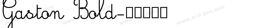 Gaston Bold字体转换